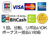 クレジットカード、銀行振込・郵便振替、コンビニ決済、BitCash